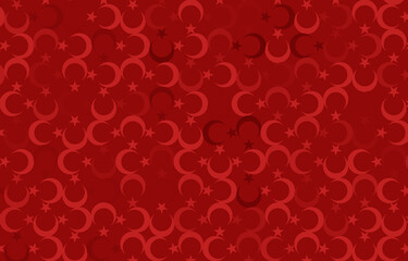 turkish flag background, ottoman background, moon pattern,