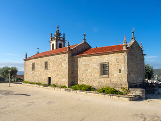 Romanesque church of São Martinho de Soalhães. In the 18th century it underwent profound reforms. Marco de Canaveses, Portugal