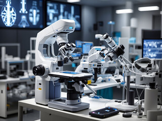 Fototapeta premium microscope on a laboratory