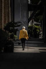 person walking on the street