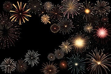 Fototapeta premium 3d render of red blue fireworks, abstract cosmic background, big bang, galaxy, falling stars, celestial, beauty of universe, speed of light, neon glow, cosmos,sky black background