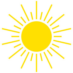 Sun ray icon. Sunshine icon