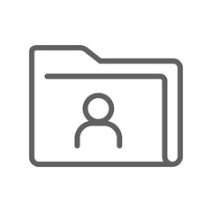 Documents Profile icon. personal portfolio private user folder. Privacy confidential document, Protection personal directory. editable stroke Vector illustration. Design