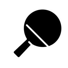 Table tennis ping pong sport icon. single ping-pong racket or bats equipment. solid, Glyph style pictogram for web and application. vector illustration. Design