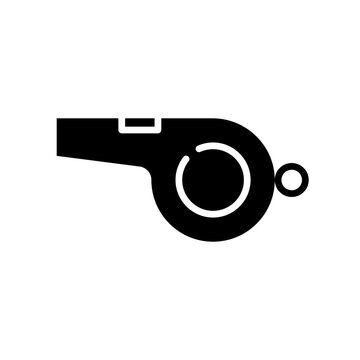 recommend clip art: Whistle referee sport icon. Outdoor emergency loud sound as sports equipment. Solid, Glyph style pictogram. vector illustration. Design