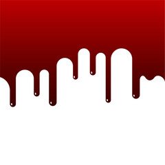Red Paint dripping isolated on white background