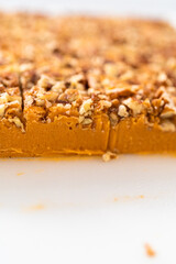 Pumpkin spice fudge with pecans