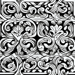 floral ancient Greek ornaments pattern