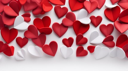 red hearts background.