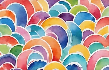 Textured watercolor background with pattern.watercolor style.Generative AI