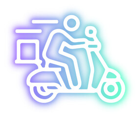 Set of Shopping Delivery neon