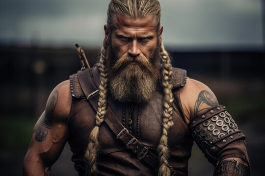 a muscular Viking warrior