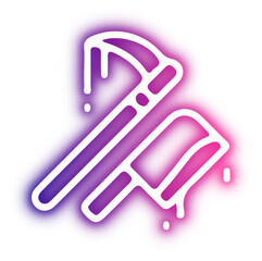 Set of Halloween neon