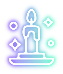 Set of Halloween neon