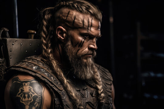 a muscular Viking warrior