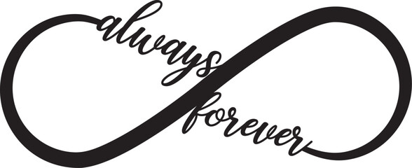 Always forever infinity sign design vector laser cut 