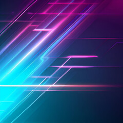 Abstract Blue Pink Color Space Age Vibe Glowing Neon Gradient Infinity Particle Speed Light Movement Trail Line Light Fashion Ribbon Technology Window Ultraviolet Metallic Stripes Corporate Background - obrazy, fototapety, plakaty