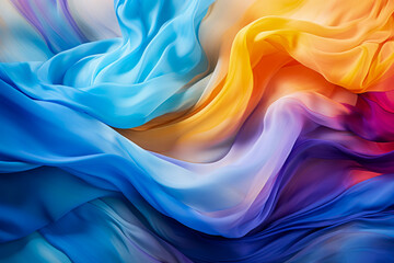 Obraz premium Macro photography emphasizing the vivid swirls in tie-dye textile patterns 