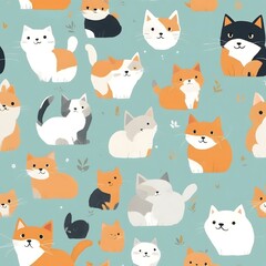 Cat animal illustration AI Generative