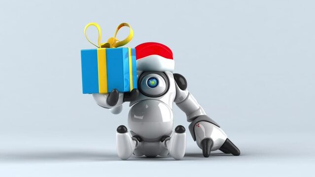Fun 3D cartoon robot for christmas