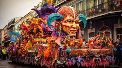 Foto op Canvas Mardi Gras (New Orleans, USA) - Known for its elaborate parades and festive atmosphere. © Sasint