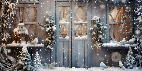 wallpapers winter, 4k, Christmas, Happy New Year, window, christmas decorations, xmas, snow for desktop free