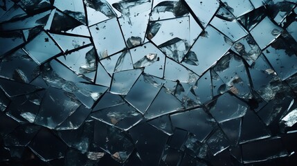 broken glass shards background. - obrazy, fototapety, plakaty