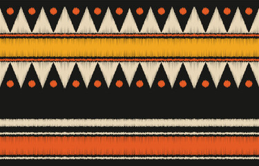 Ethnic abstract ikat art. Aztec ornament print. geometric ethnic pattern seamless  color oriental.  Design for background ,curtain, carpet, wallpaper, clothing, wrapping, Batik, vector illustration.