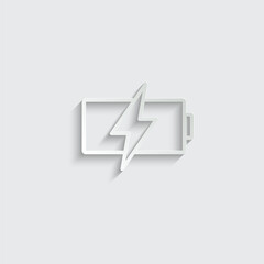 low battery icon vector charging  icon