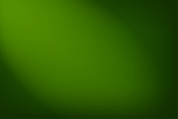 Plain Lincoln Green Wall Background corner spotlight. Green Gradient Backdrop. Simple and space for assets and text. Vector Illustration.
