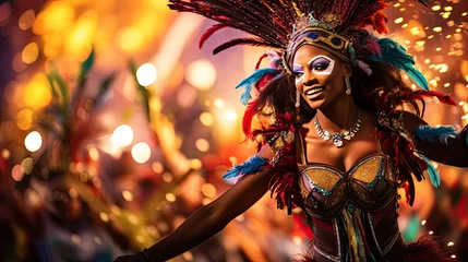 Foto op Aluminium Dansschool Rio de Janeiro Carnival (Brazil) - One of the most famous carnivals in the world.