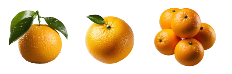 Foto op Canvas Clementine top view PNG. Clementine set png. Clementine flat lay png. Clementine with a leaf. Mandarine fruit. Clementine fruit isolated png. Fruit. Food. Vegan. Vegetarian. Fresh. Delicious © Divid