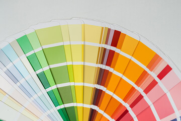 Catalog of color samples palette swatch as background