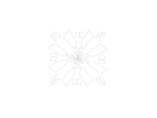 Obraz premium christmas snowflake isolated on white