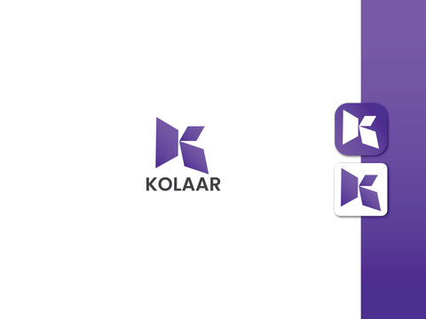 letter k monogram logo design template