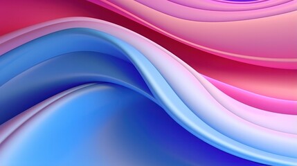 Naklejka premium Abstract background of pastel pink and blue paint, organic shapes of cloth or another wavy surface.