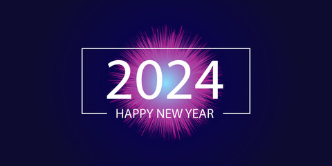 New stylish and unique 2024 wallpaper and colorful background illustration, Greeting card