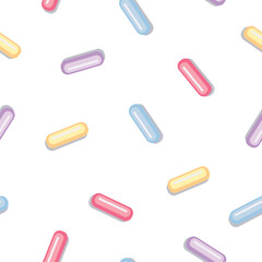multi-color style sprinkles set icon hollyday pattern