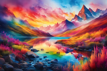 Obraz na płótnie Canvas Rainbow shades