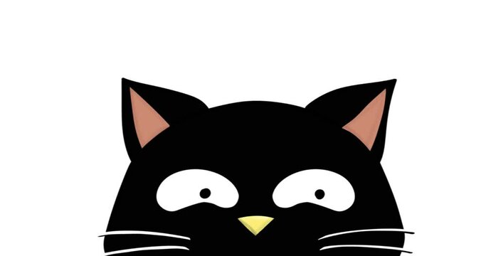 big smile cat, black head cat animation