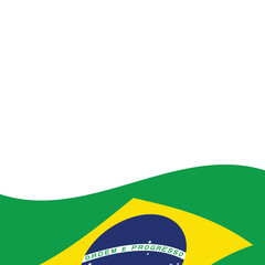 brazilian flag border and frame