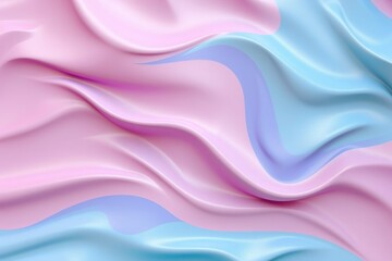 Abstract wavy background. Vector style illustration. Pink and blue colors. Generative AI.