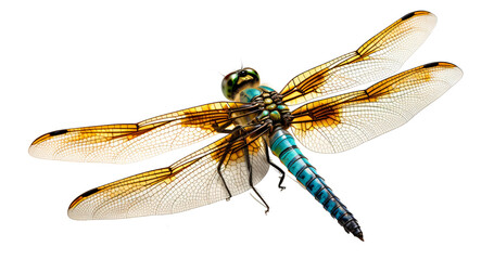 Dragonfly isolated on the transparent background PNG.