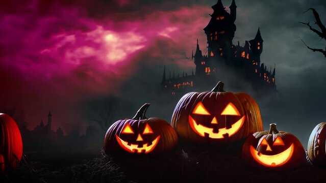 sfondo, halloween, notte di halloween,con fulmini e tempesta