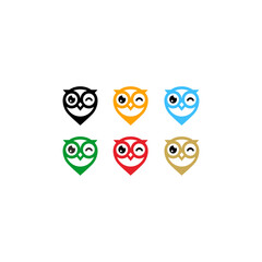 location owl logo vector