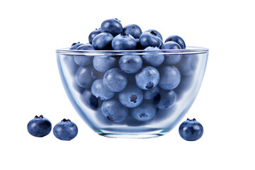 Blueberries on transparent background.