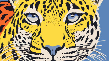risograph safari animal vector illustration - obrazy, fototapety, plakaty