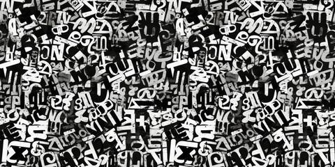 seamless graffiti pattern tile background wallpaper good for tapestry, cloth, fabric printing 