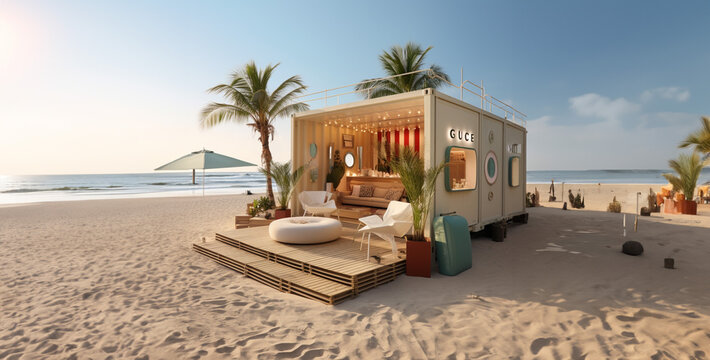 beach hut on the beach at sunset, camping in the winter, camping in the on the beach hd wallpaper © Your_Demon