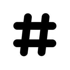 hashtag symbol vector on white background